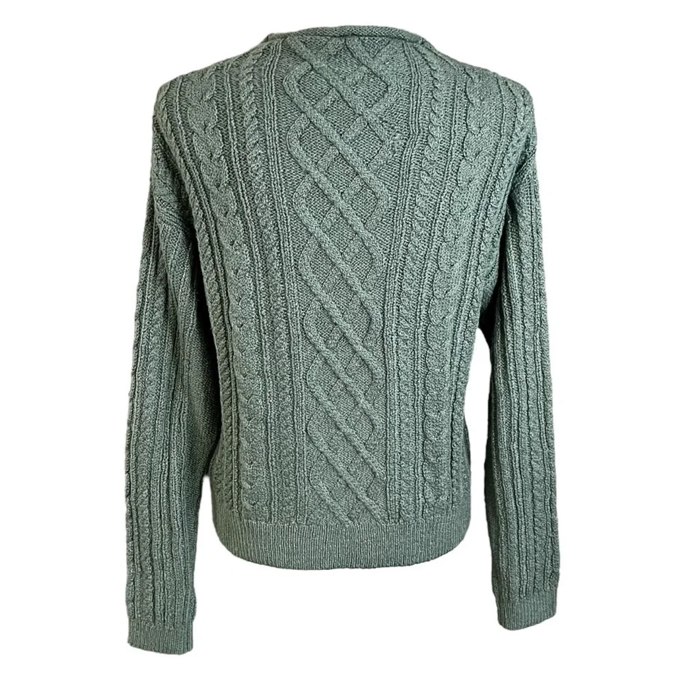 J. Crew Soft Cable Knit Sweater in Pale Spinach Green Size S NWT
